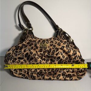 Coach Tan and Black Leopard Shoulder Bag